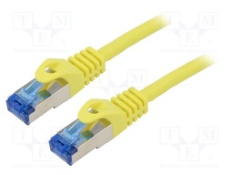 Patch cord; S/FTP; 6a; stranded; CCA; LSZH; yellow; 10m; 26AWG