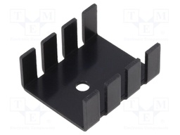 Heatsink: extruded; U; TO202,TO220; black; L: 30mm; W: 25.4mm