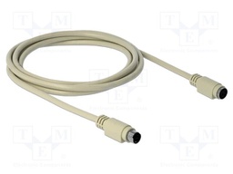 Cable; PS/2 plug,both sides; 1.8m; beige