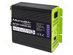 Charger: for rechargeable batteries; 80A; 12÷15VDC; 88%
