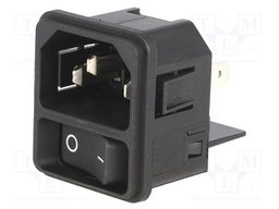 Connector: AC supply; socket; male; 12A; 250VAC; IEC 60320; max.2mm