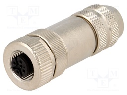Plug; M12; PIN: 5; female; A code-DeviceNet / CANopen; for cable