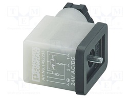 Connector: valve connector; plug; form B; 11mm; female; PIN: 3; 24V