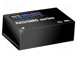 Converter: DC/DC; 3W; Uin: 24V; Uout: 20VDC; Uout2: -5VDC; Iout: 75mA