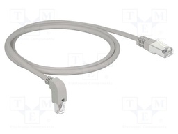 Patch cord; S/FTP; Cat: 6a; RJ45 plug,RJ45 down angled plug; Cu