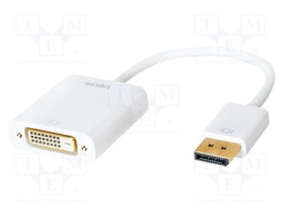 Cable; DisplayPort 1.2; DisplayPort plug,DVI-D (24+1) socket