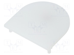 Cap for LED profiles; milky; PMMA; Application: VARIO30-01; V: D9