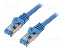 Patch cord; S/FTP; 6a; stranded; Cu; LSZH; blue; 1.5m; 27AWG