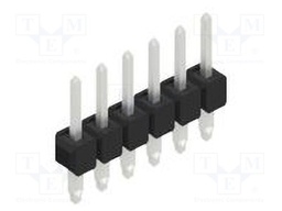 Connector: pin strips; pin header; male; PIN: 6; 2.54mm; THT; 1x6