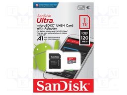 Memory card; Android; SD XC Micro; 1TB; 120MB/s; Class 10 UHS U1
