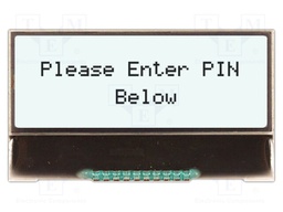 Display: LCD; alphanumeric; FSTN Positive; 16x2/2x16; white; LED