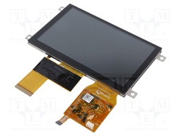 Display: TFT; 5"; 800x480; Window dimensions: 108x64.8mm; 800cd/m2