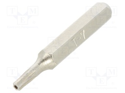 Screwdriver bit; Torx® with protection; T7H; Overall len: 27mm