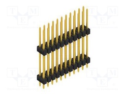 Connector: pin strips; pin header; male; PIN: 22; 2.54mm; THT; 2x11