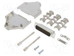 D-Sub; PIN: 25; male; shielded; straight; screw terminal; for cable