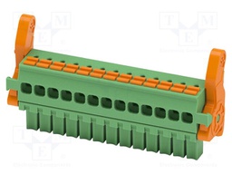 PCB connector, nominal cross section: 1.5 mm2, color: green,