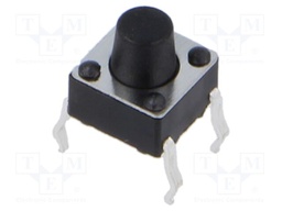 Microswitch TACT; SPST; Pos: 2; 0.05A/12VDC; THT; 2.45N; 6x6x3.5mm