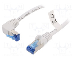Patch cord; S/FTP; 6a; stranded; Cu; LSZH; white; 2m; 27AWG; -20÷65°C