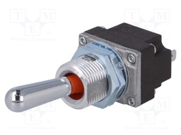 Switch: toggle; Pos: 2; SPDT; ON-ON; 5A/28VDC; Leads: for soldering