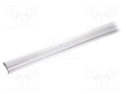 Cover for LED profiles; transparent; 2m; V: C,lens; push-in