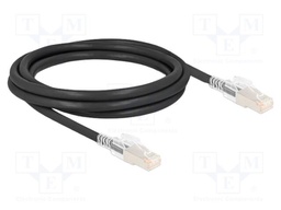 Patch cord; S/FTP; Cat: 6a; RJ45 plug,both sides; 2m; LSZH; black