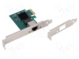 PC extension card: PCIe; PCIe,RJ45 socket; brackets on slot