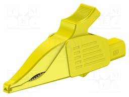 Crocodile clip; 19A; yellow; Grip capac: max.39.5mm