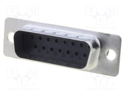 D-Sub; PIN: 15; plug; male; w/o contacts; for cable; 250V