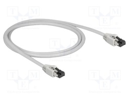 Patch cord; S/FTP; Cat: Cat 8.1; RJ45 plug,both sides; 1m; grey