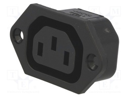 Connector: AC supply; socket; female; 10A; 250VAC; IEC 60320