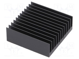 Heatsink: extruded; grilled; black; L: 40mm; W: 40mm; H: 14.5mm