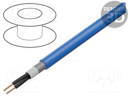 Wire; IB-BIT 1000 CY; 2x1mm2; shielded,tinned copper braid; PVC