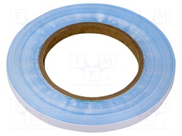 Tape: heat transfer; W: 9mm; L: 5m; Thk: 0.25mm; 0.6W/mK; white