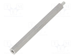 Screwed spacer sleeve; Int.thread: M3; 70mm; Ext.thread: M3