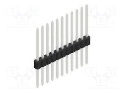 Connector: pin strips; pin header; male; PIN: 11; 1.27mm; THT; 1x11