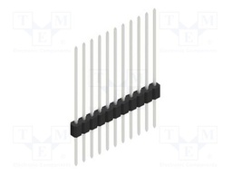 Connector: pin strips; pin header; male; PIN: 11; 1.27mm; THT; 1x11