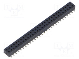 Connector: pin strips; female; PIN: 56; 1.27mm; gold-plated; SMT