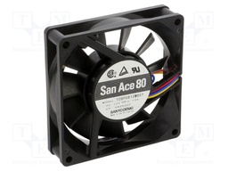 Fan: DC; axial; 12VDC; 80x80x20mm; 40.2m3/h; 25dBA; ball bearing