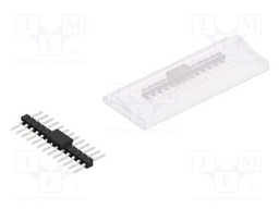 Connector: pin strips; pin header; male; PIN: 13; 2.54mm; SMT; 1x13