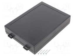 Enclosure: multipurpose; X: 109mm; Y: 147mm; Z: 32.6mm; ABS; black