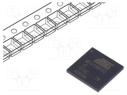 AVR microcontroller; EEPROM: 4kB; SRAM: 16kB; Flash: 128kB; VQFN64