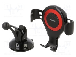 Car holder; black,red; for dashboard,for windscreen; snapped-in