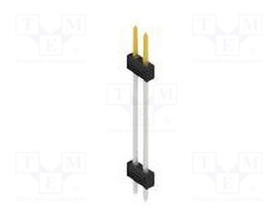 Connector: pin strips; pin header; male; PIN: 2; 2.54mm; THT; 2x1