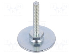 Foot of pin; Base dia: 50mm; M8; steel; Plunger length: 50mm