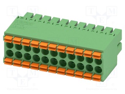 PCB connector, nominal cross section: 1.5 mm2, color: green,