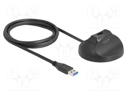 Cable; magnetic base; USB A socket,USB A plug; 1.2m; black; 5Gbps