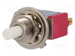 Switch: push-button; Pos: 2; SPDT; 1A/120VAC; 1A/28VDC; white