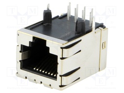 Socket; RJ45; PIN: 8; Layout: 8p8c; THT; on PCBs