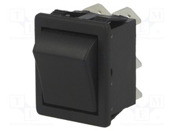 ROCKER; DPDT; Pos: 2; ON-ON; 16A/250VAC; black; none; Body: black