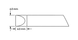 Tip; chisel; 6mm; for soldering station; GT-HP-T6C